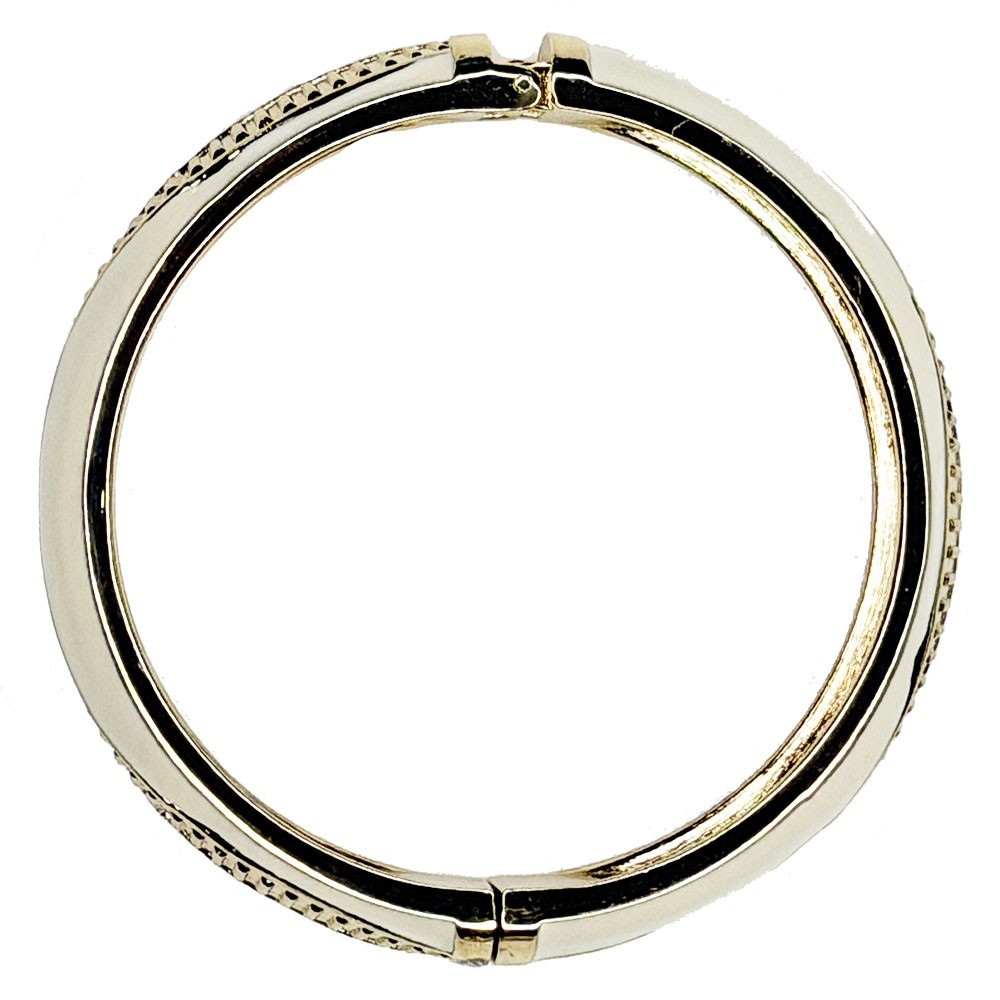 KIRKS FOLLY Whimsy Wave Enamel Hinged Bangle Bracelet red/white / goldtone