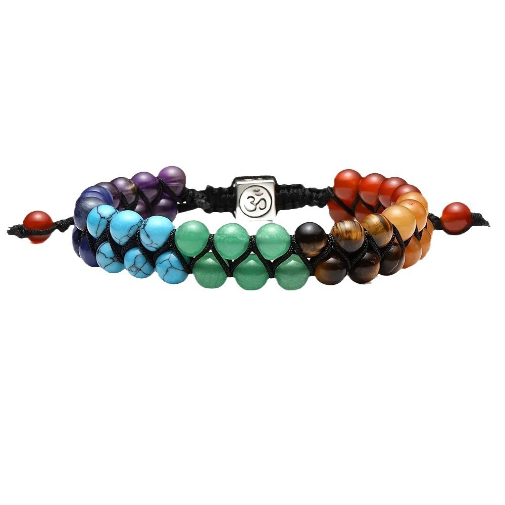 7 Chakra Bead Crystal Gemstone Bracelet Anxiety Stone Healing Reiki Yoga Life