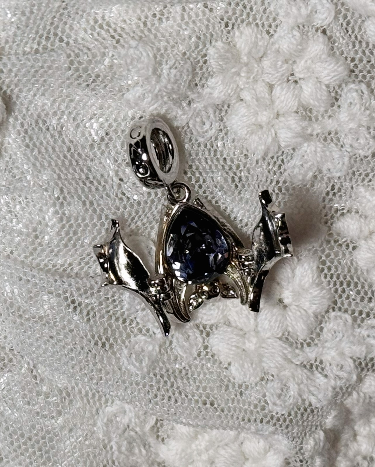 Gnoce Magical Vampire Bat Halloween Dangle Openable Charm Sterling Silver S925