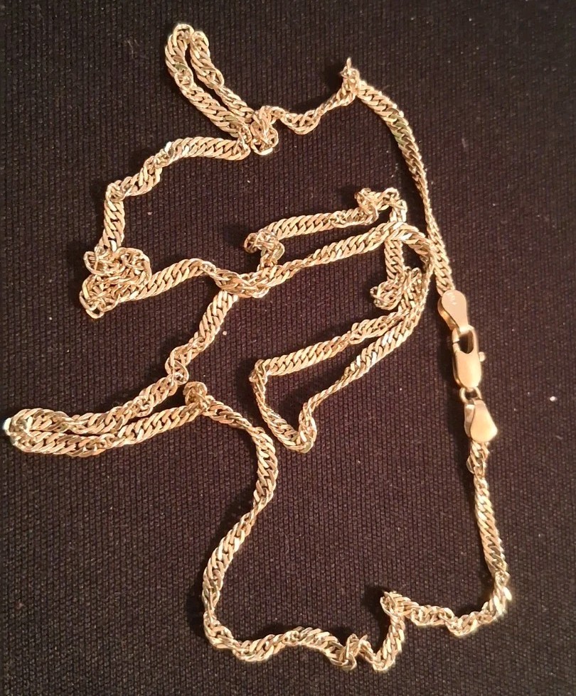 Twisted Goldtone Chain Necklace 24″ ATI CN Lobster Closure