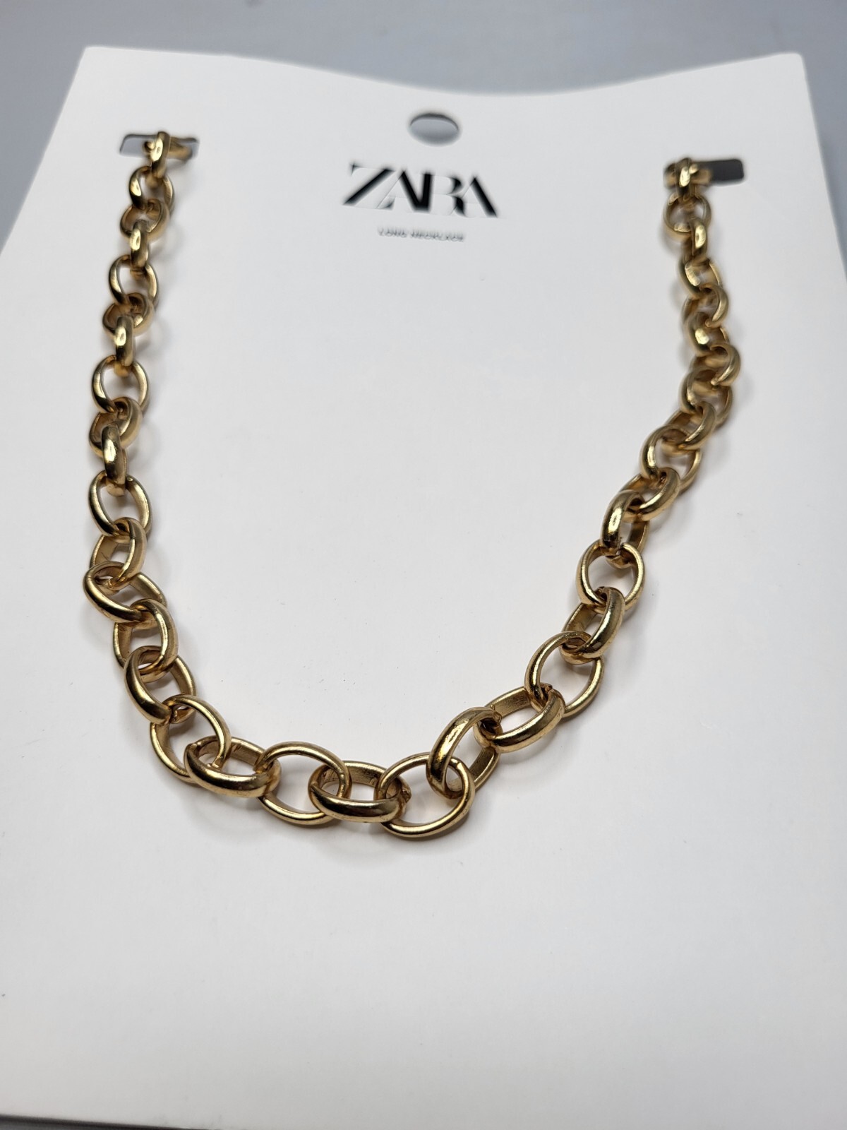 ZARA LONG Gold Limited Edition Metal long Necklace 35 in # B1864