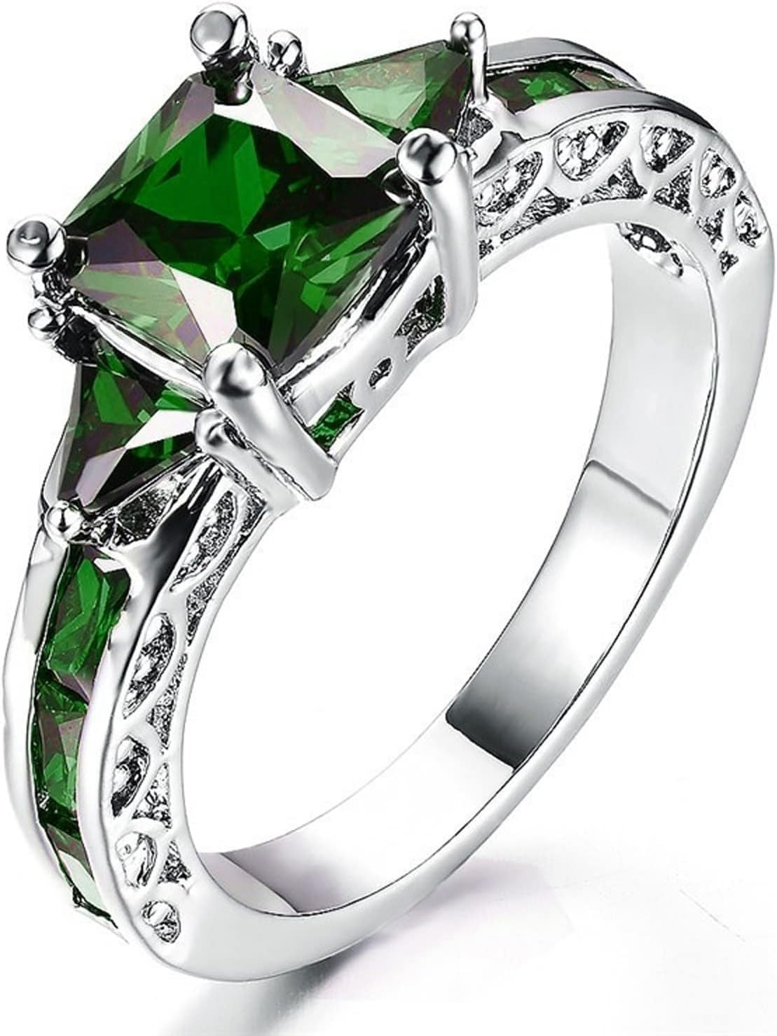 925 Sterling Silver Ring with Simulated Gemstone – Fashion Jewelry for Women