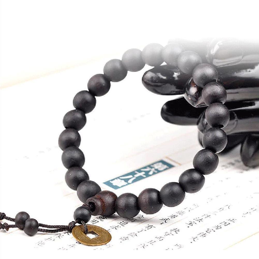 4PCS 12MM Wooden Men’s Buddha Buddhist Prayer Beads Tibet For Mala Bracelet NEW