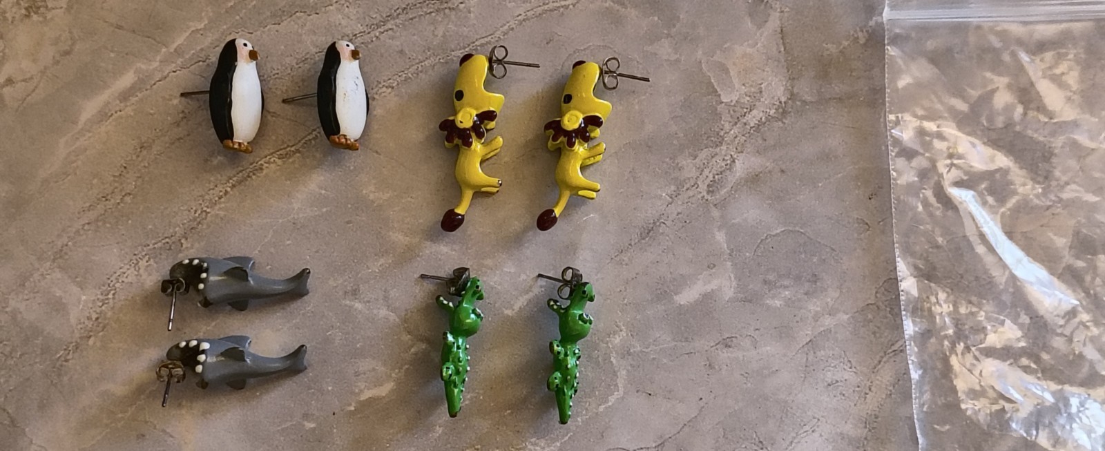 Earrings Lot Statement Novelty Multicolor Animals Cross Shark Gauges Mermaid