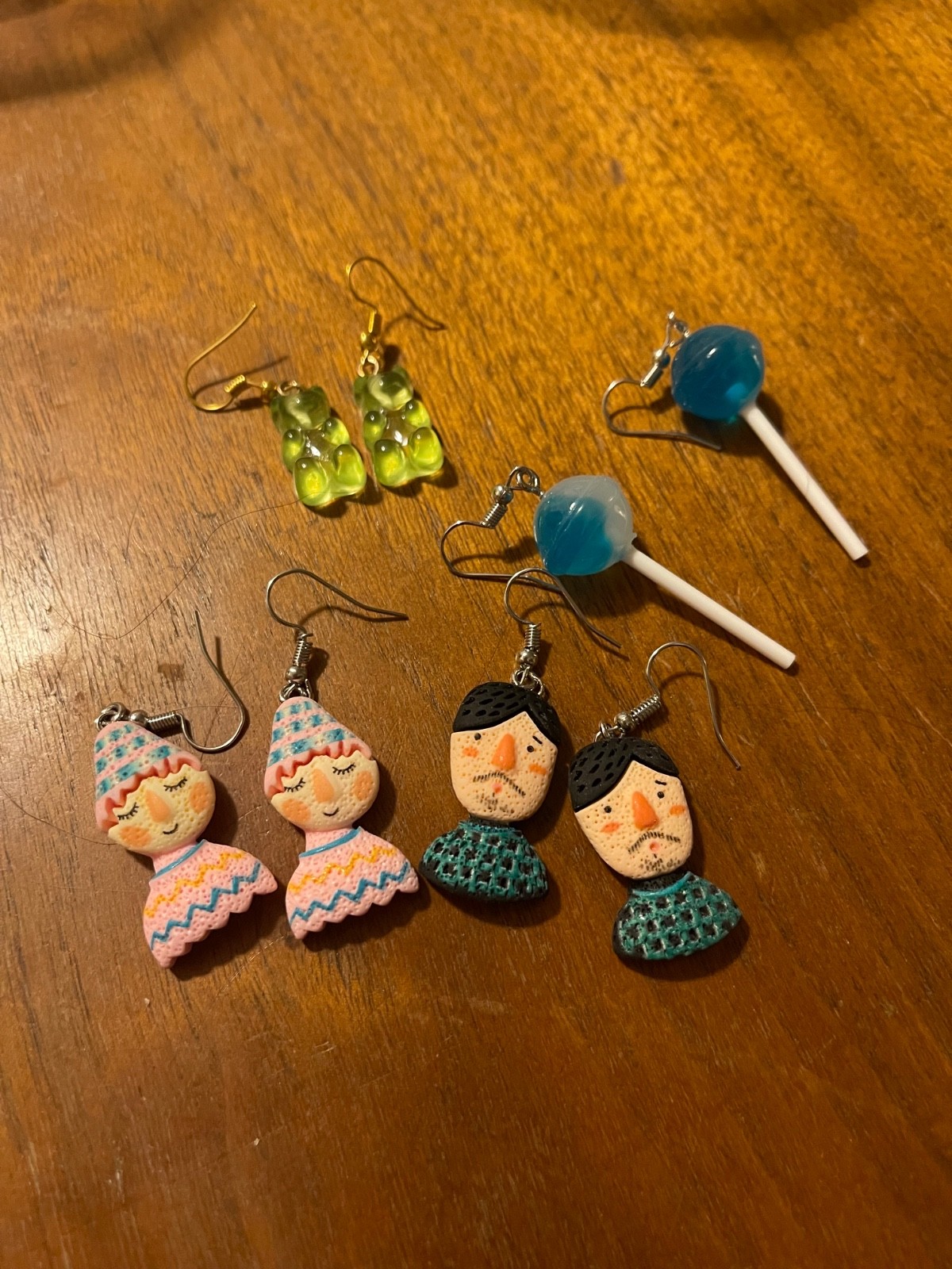 10 Pairs Assorted Dangle Earrings – Cute Fun Random Lot – Animal, Candy, Novelty