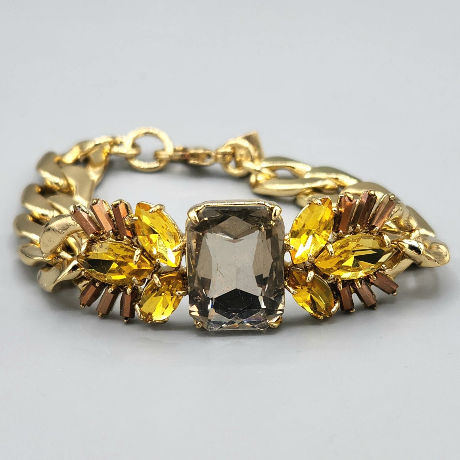 Featured Contemporary: Banana Republic Golden Smoke Crystal Chain Bracelet 7″