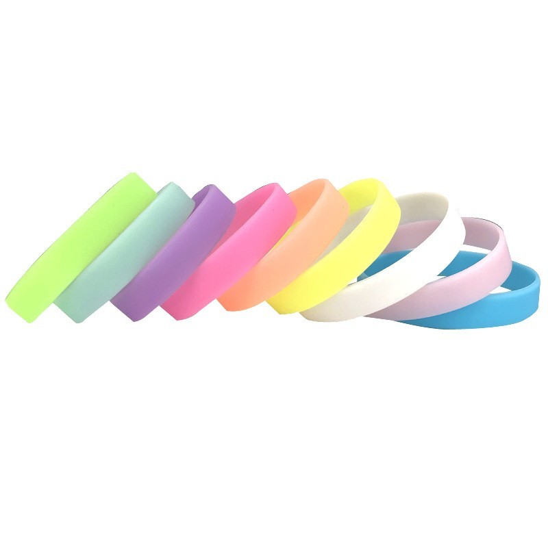 Luminous Silicone Sport Wristband Glow-in-the-Dark Rubber Bracelet Band