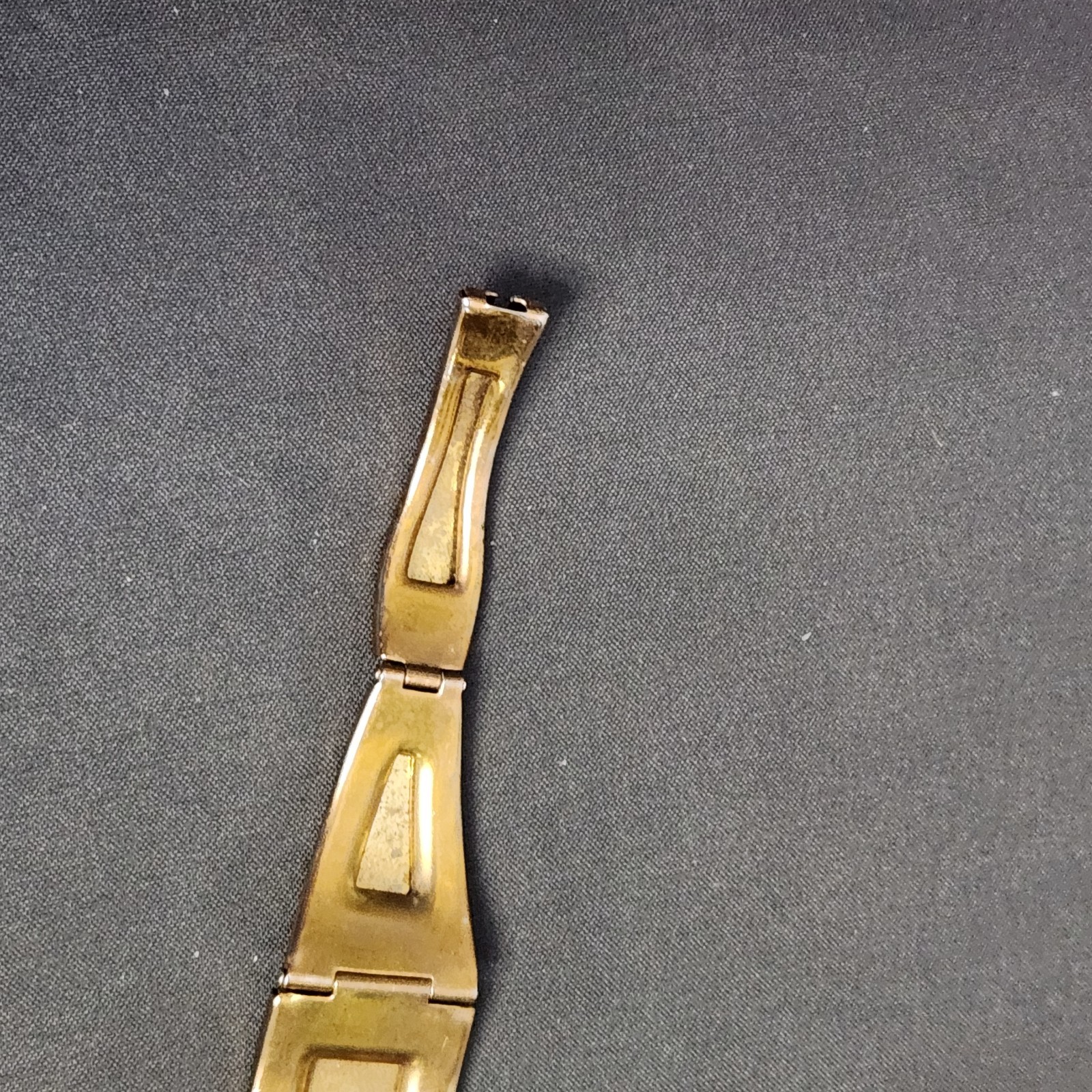 Vintage Chinese Cloisonne Enamel Panel Link Bracelet Butterfly Floral Purple