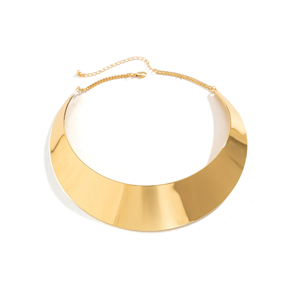 Chunky Collar Choker Wide Statement Necklace Fashion Jewelry