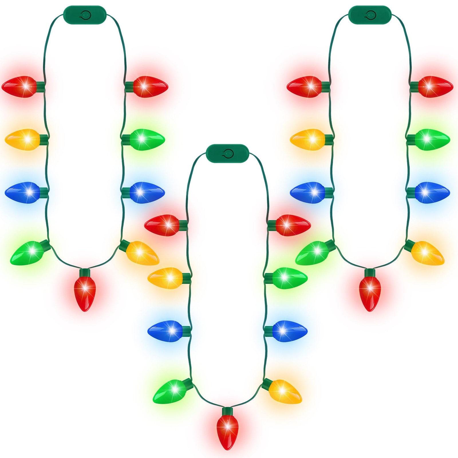 Blowata Christmas Light Necklace 3 Pack