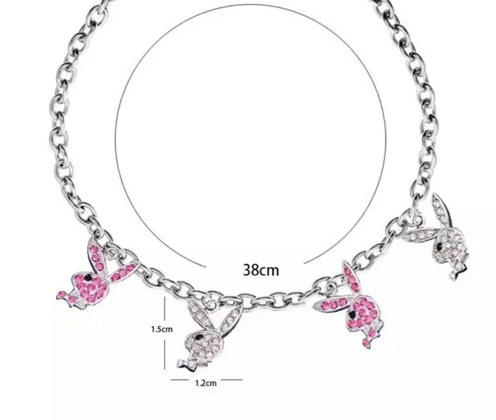 Playboy Bunny Pendant Necklace, Playboy Bunny Charm Necklace