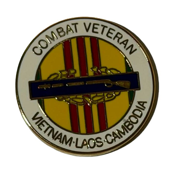 Combat Veteran Vietnam Laos Cambodia Motorcycle Hat Cap Lapel Pin M-433