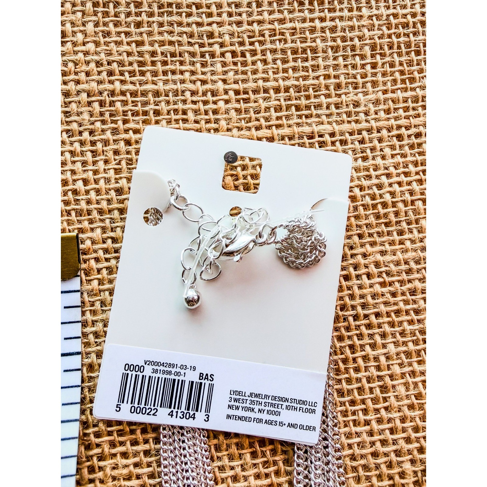 Lydell Jewelry Design Studio Silver Multi Strand Knot Tassel Lariat Necklace
