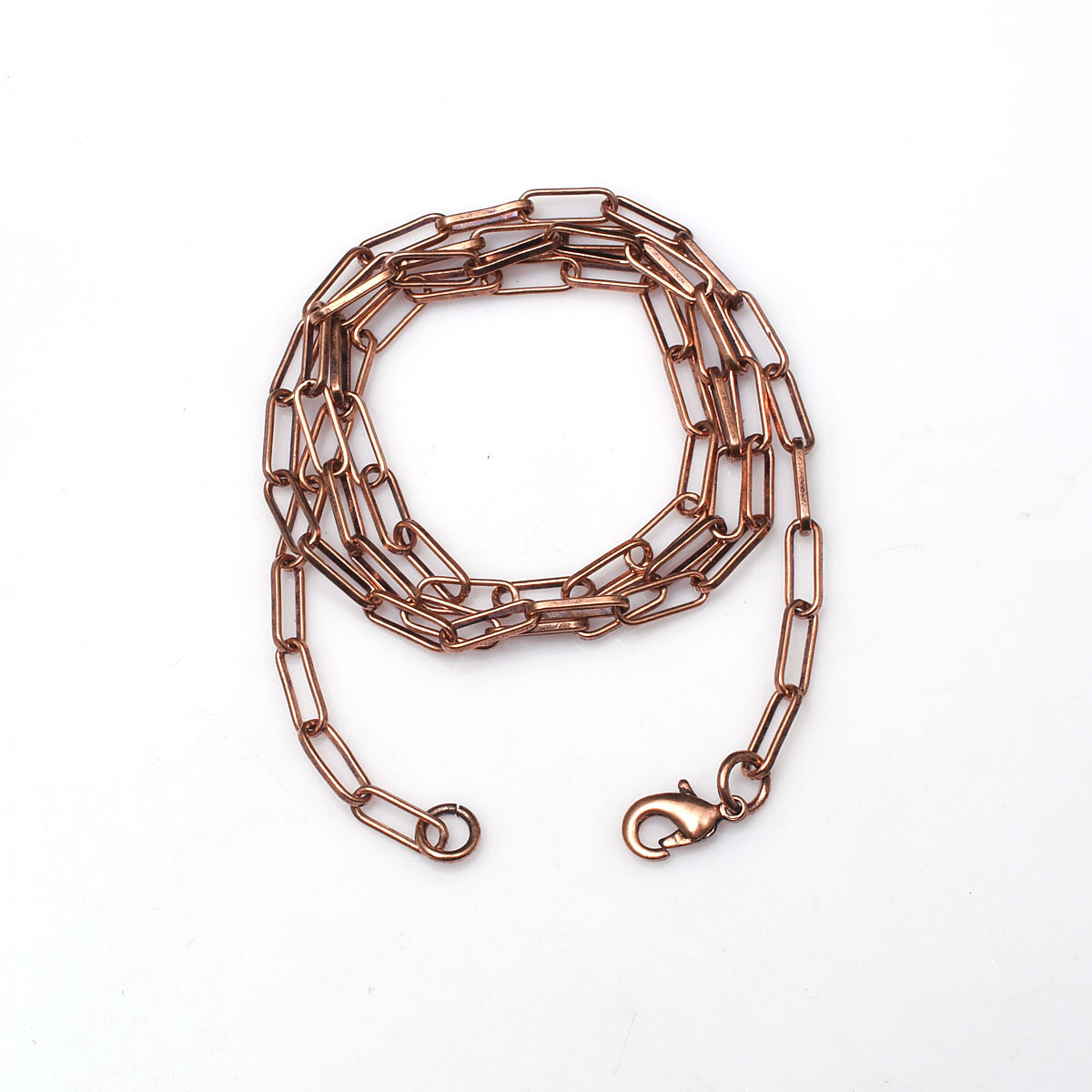 100% Oxidized Pure Copper Chain Designer Link Lobster Necklace Jewelry RJ-004