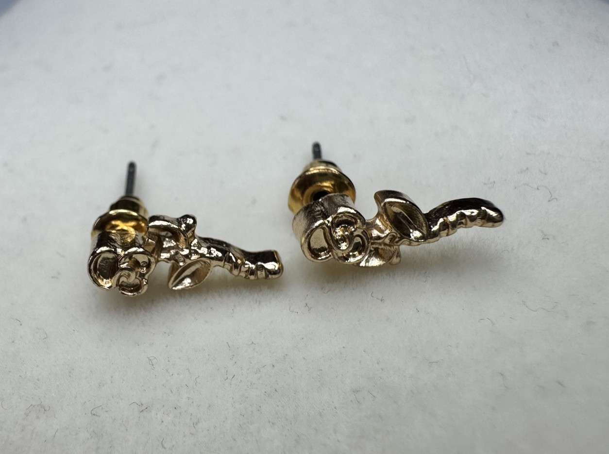 New Rose Gold Plated Earrings With Stem Studs Fashion Jewelry Everyday Wear