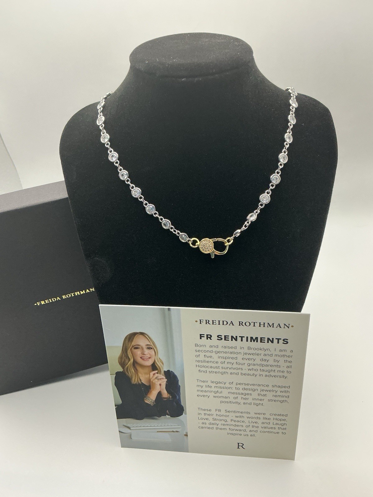 Freida Rothman FR Sentiments Crystal Station Necklace – New Without Tags
