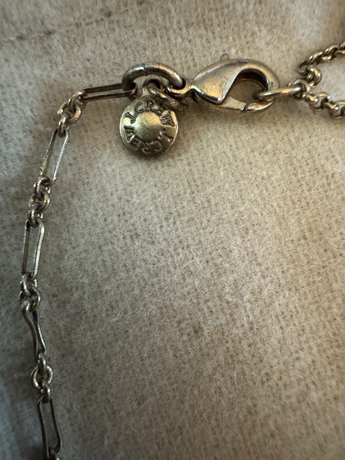 J. Crew Silver-Tone Crystal Station Necklace with Clear Stones