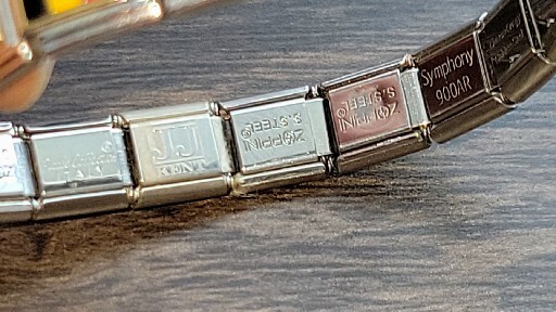 Persona Links Casa D’Oro Italy Stainless Steel Link Stretch Charm Bracelet Italy