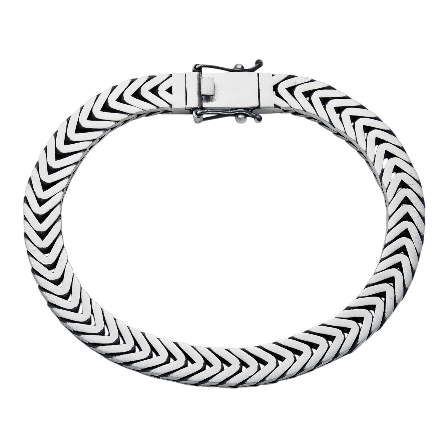 Custom 3 Link Miami Cuban Python Bracelet 12mm Real 925 Silver Oxidized Finish