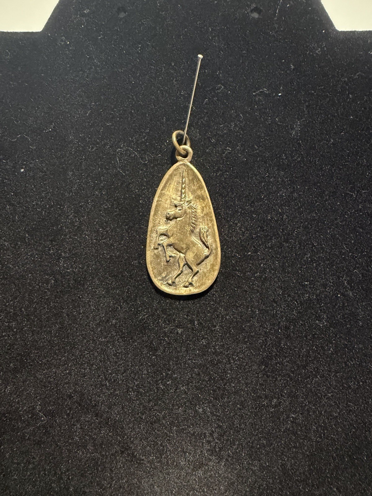 Vintage Jeep Collins Brass Unicorn Pendant Stamped Rare Retired