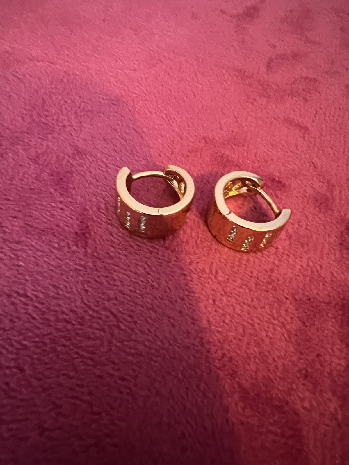 18 Carats Gold Plated On Stainless Steel Hoop Earrings