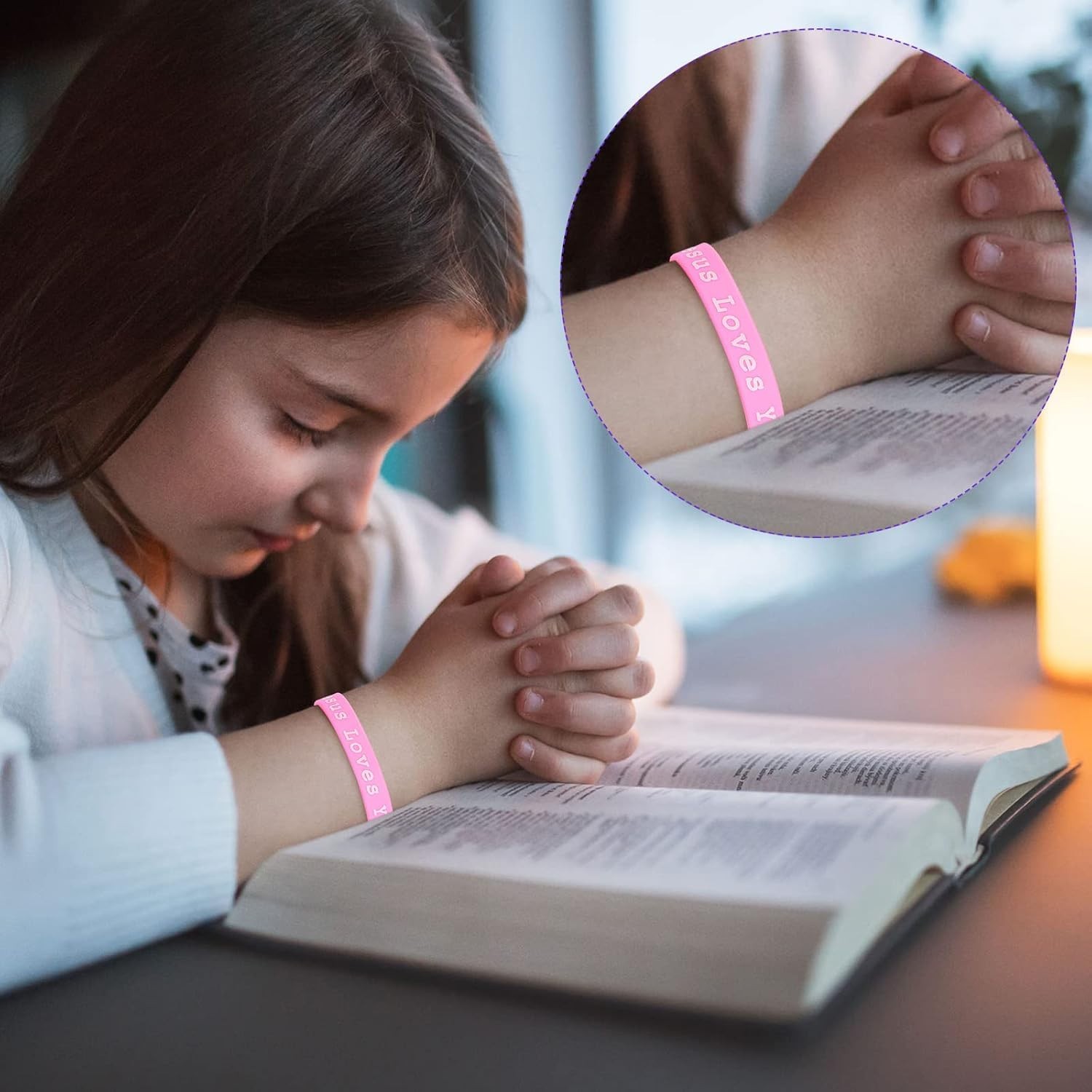 Assorted Colorful Jesus Loves You Silicone Bracelets for Teens Adults 10 Count