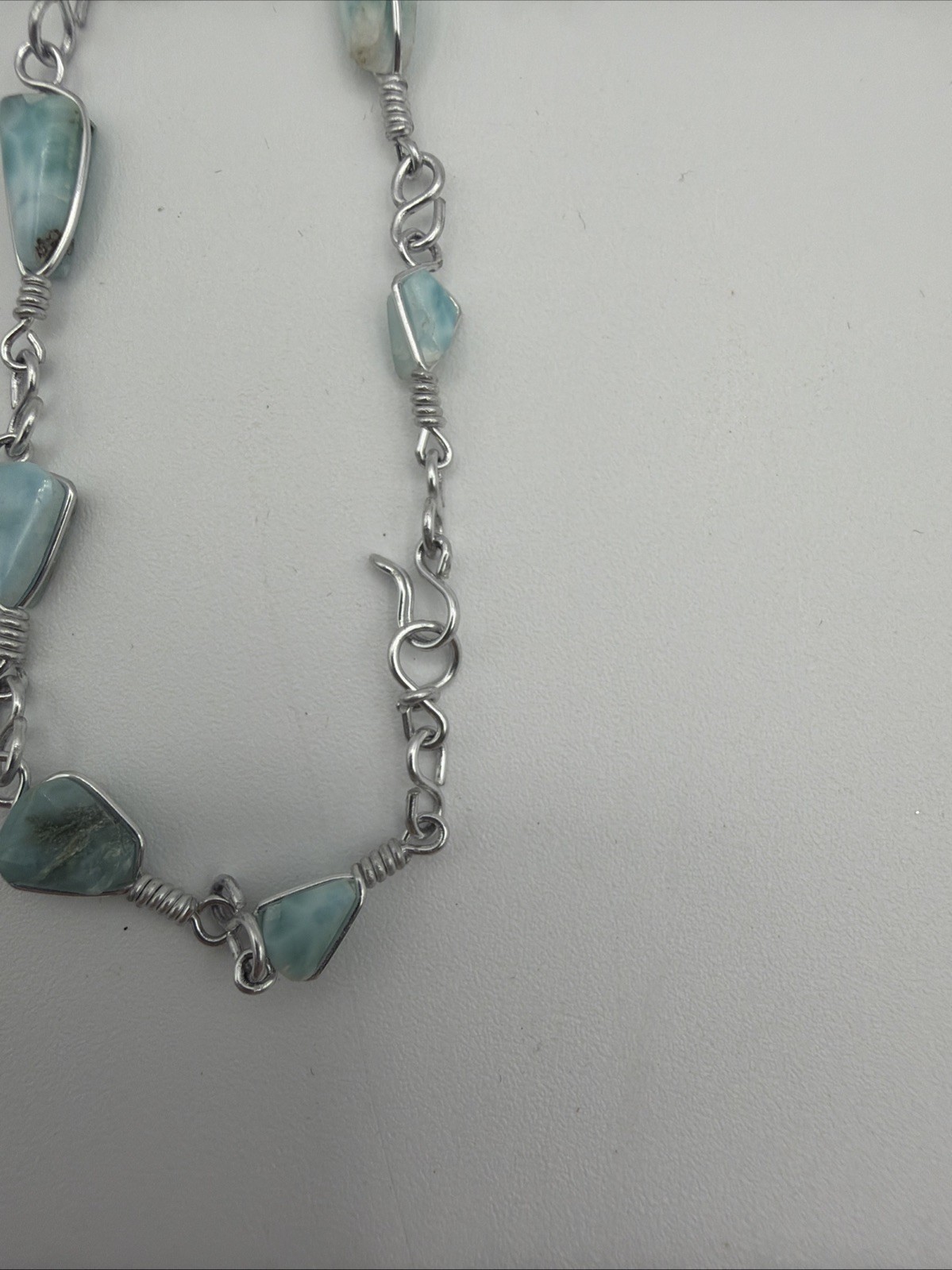 Lot of 3 Artisan Stone Beaded Bracelets Silver Tone Charm Wire Wrapped Boho