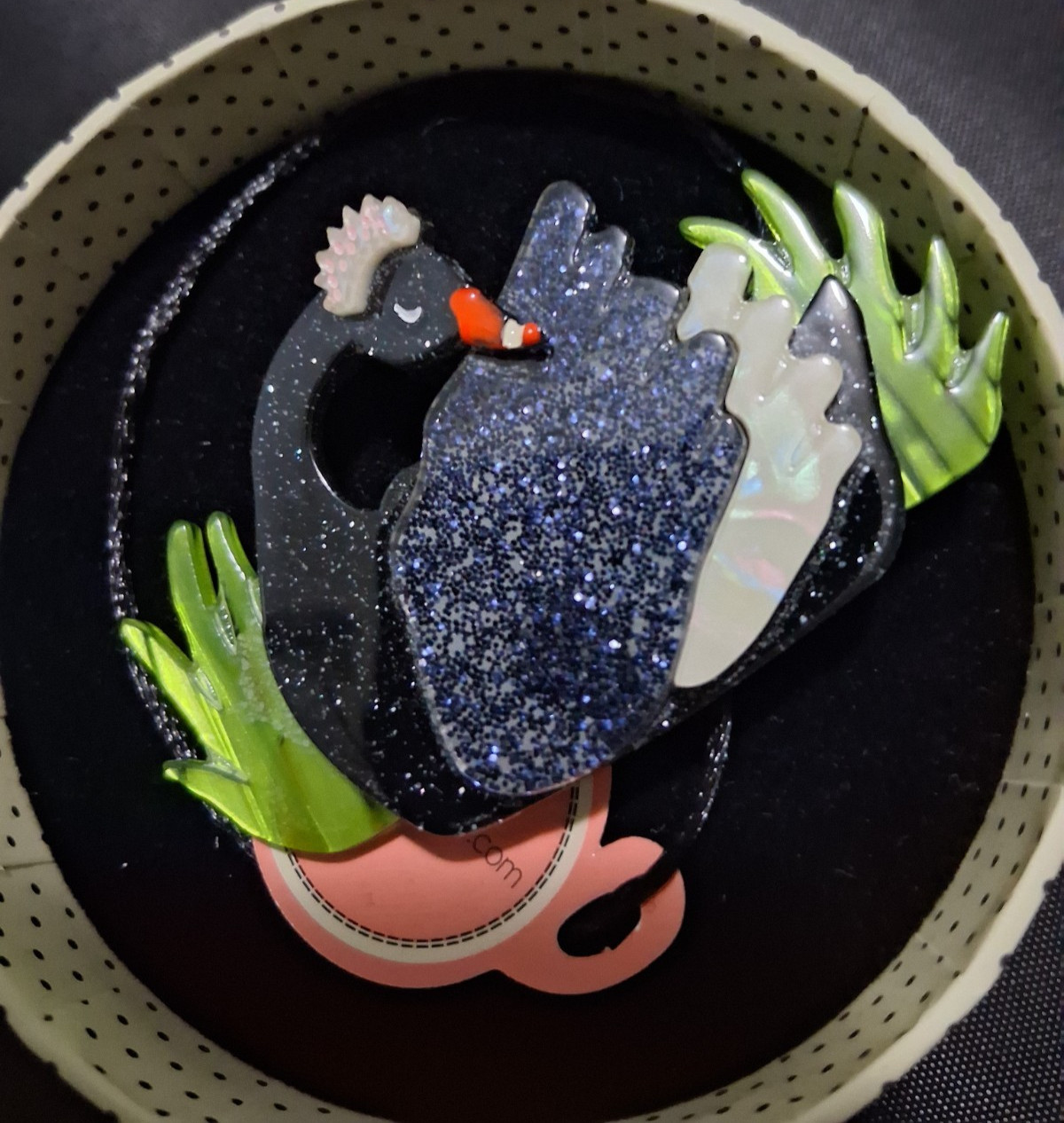 Pretty Erstwilder Brooch “Odette’s Bane” 2017 Swan Pin by Designer Elena Leong