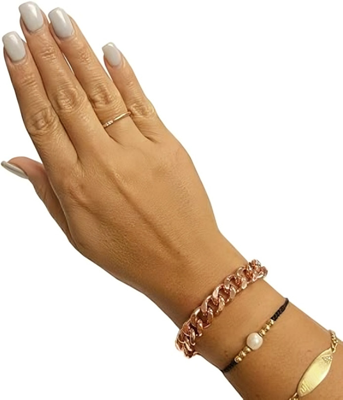 Pure Solid Copper Bracelet Arthritis Cuban Chain Curb Link Rider 11 mm Bracelet