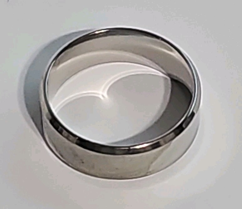 Fashion Solid Color Stainless Stee Band Ringssize. 9 Men’s Color silver (US)