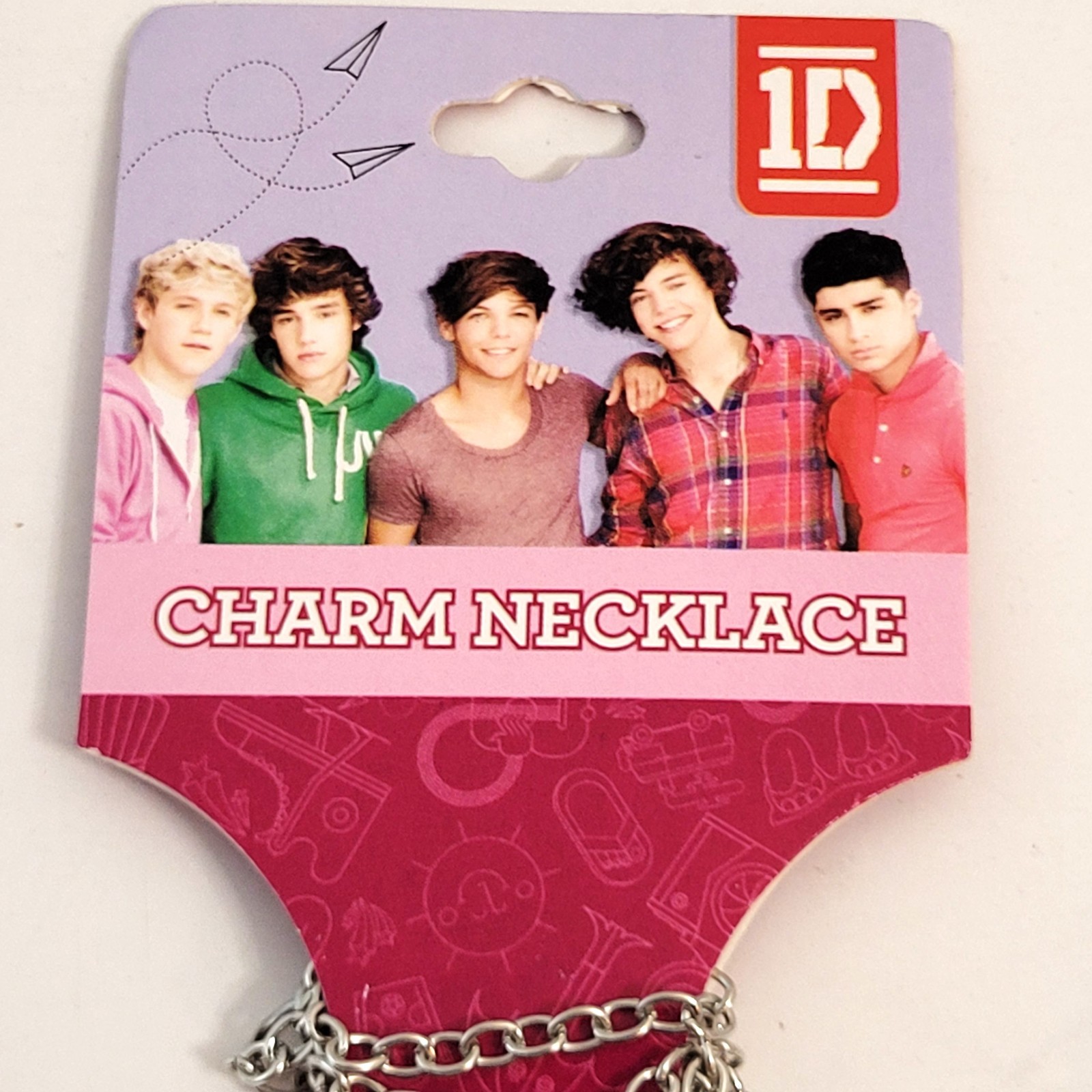 One Direction 1D Charm Necklace “Love Louis” Pendant Multi Charm – NEW