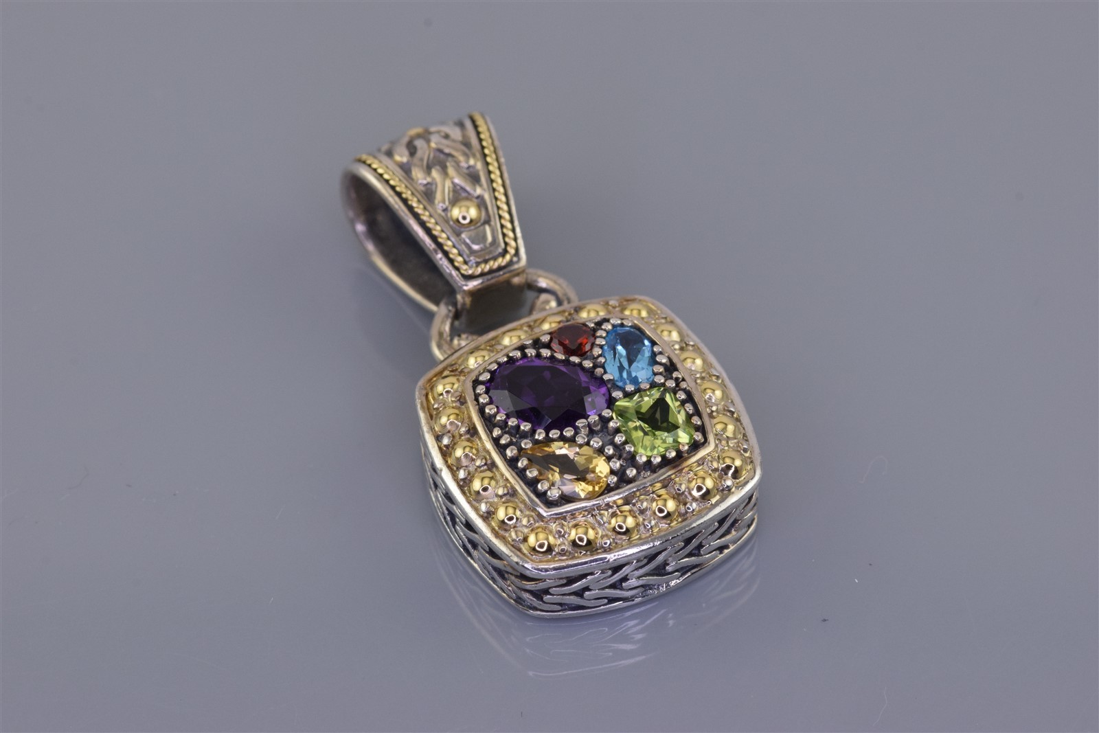 EFFY Sterling Silver & 18k Gold Balissima Multi Gemstone 925 Pendant