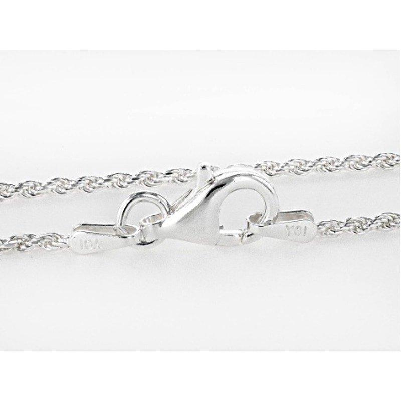 Champagne Quartz 6.71 ctw Square Pendant w/1.4mm Sterling Silver Rope Chain .925