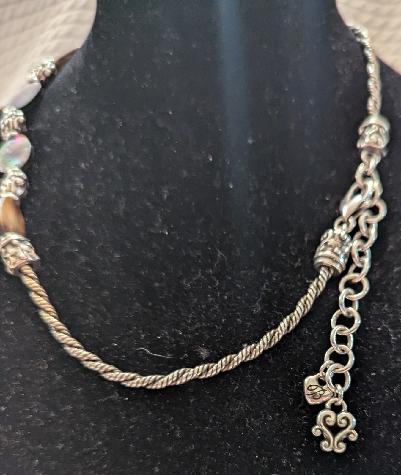 Brighton Mother of Pearl Necklace Beaded Necklace 15-17 Inches