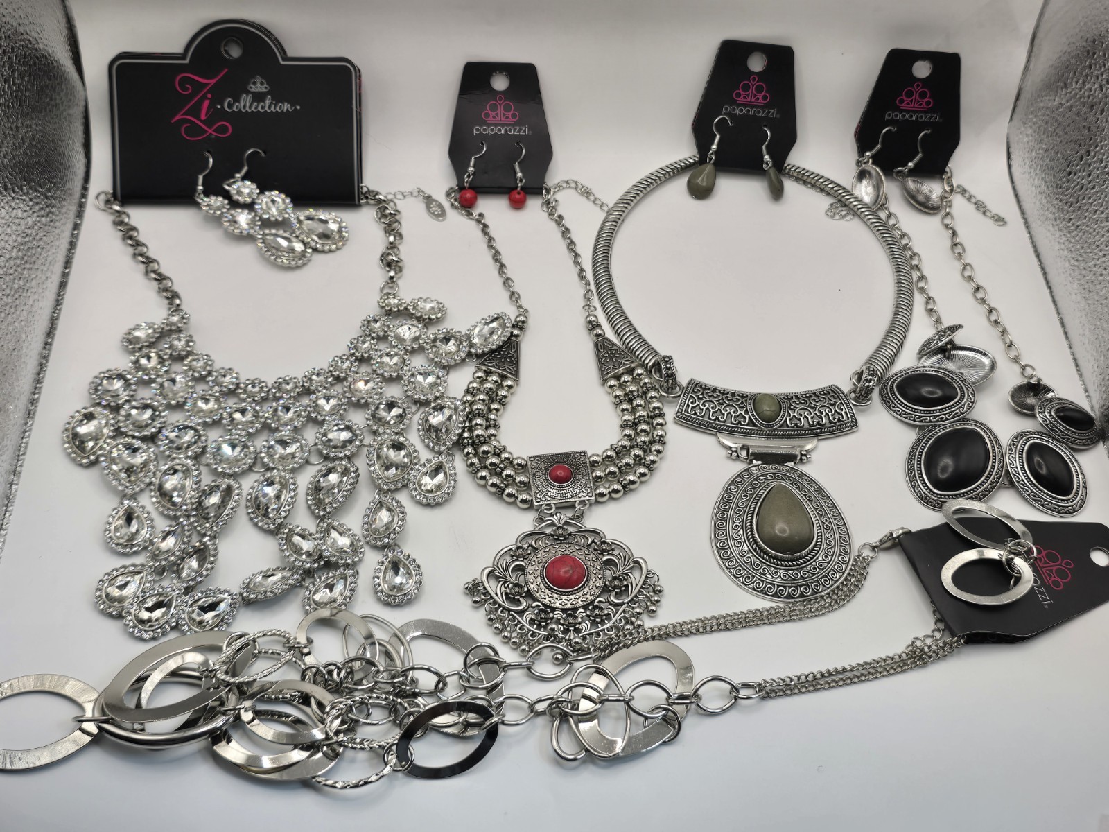 Paparazzi Zi Collection Jewelry Lot 5 Necklace Earring Sets Statement Boho Rhine