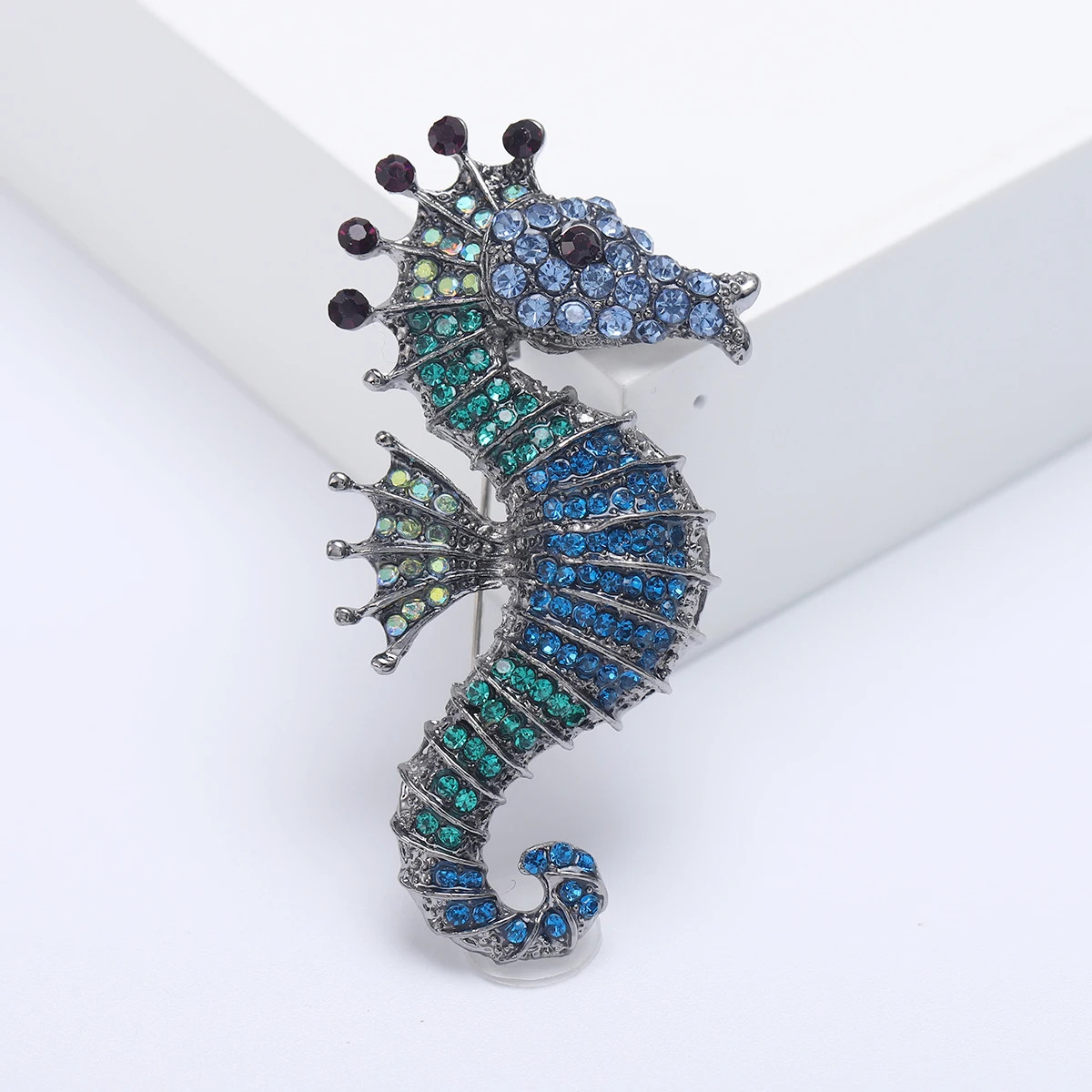 Enamel Seahorse Brooch Pin Jewelry Womens Gift