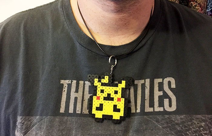 Sonic the Hedgehog Necklace Pixels Perler Beads Sprites
