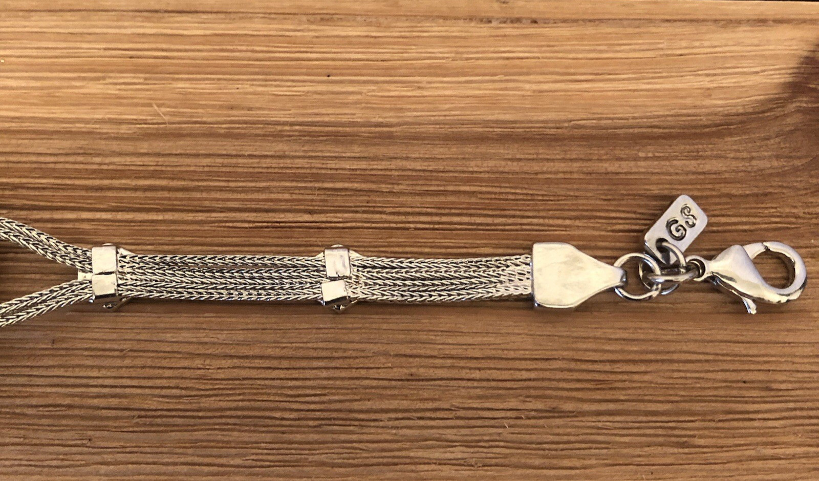 Ginger Snaps Heritage Chain Bracelet w/ Pink Amber Rhinestone Snap 7″ – 8.5″