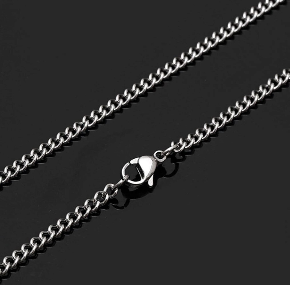 Silver Stainless Steel 20 Inch 2 mm Cuban Curb Chain