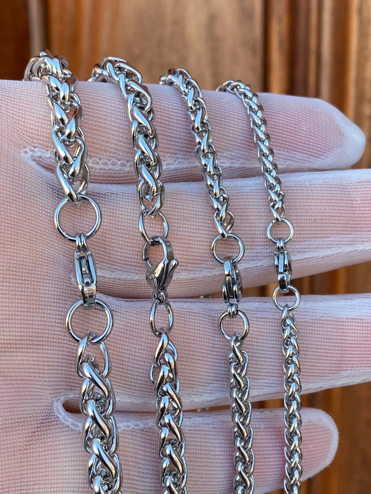 Stainless Steel Wheat Chain Necklace