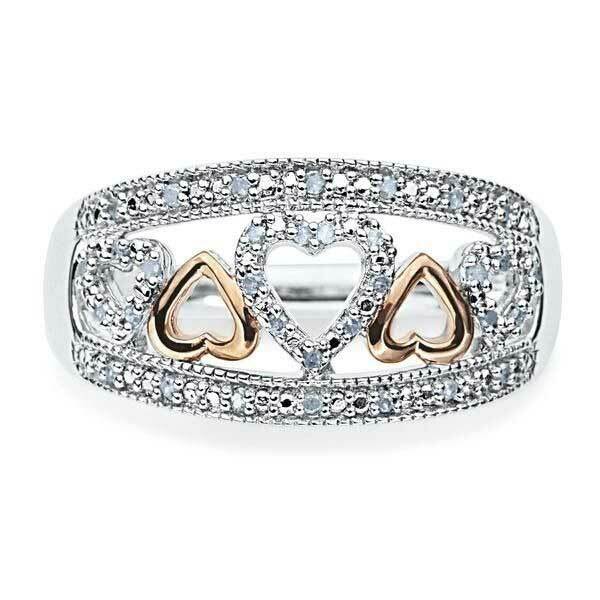 4/9 Ct Simulated Round Diamond Heart Promise Band Ring Solid Sterling Silver 925