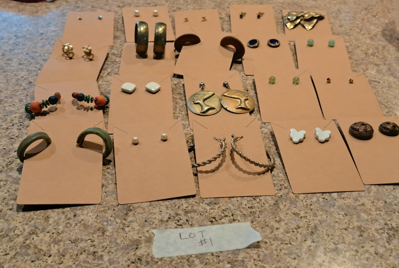 Lot Of 20 Pierced Earrings Pairs Variety Vintage To Now, Costume (Lot#1) READ