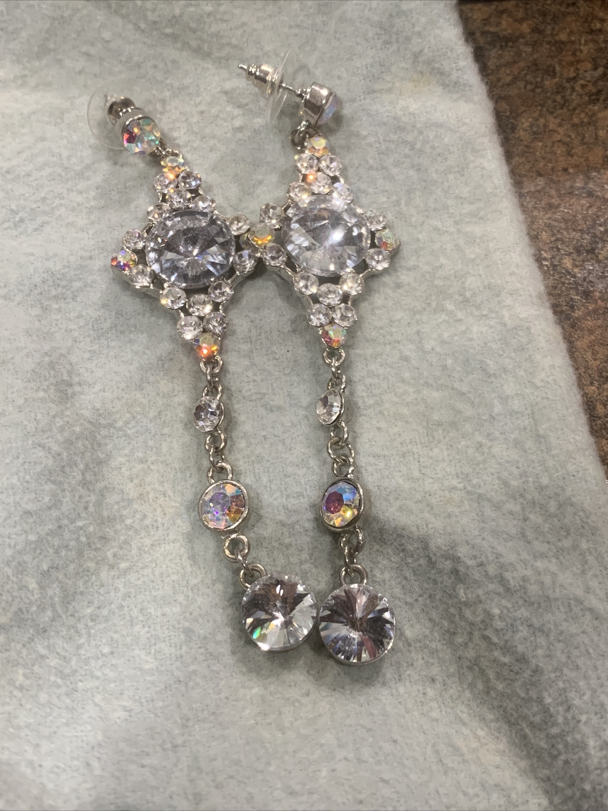 long dangle earrings blingy