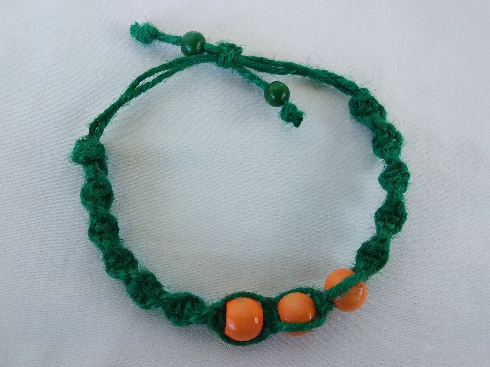 Anklet or Bracelet Braided Hemp Adj Unisex 6-11″ Eco Friendly USA Seller New