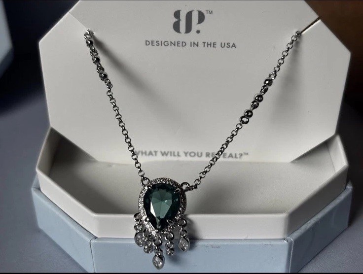 Bomb Party OG Necklace ‘The Dazzling Dreamcatcher’ Paraiba Rhodium