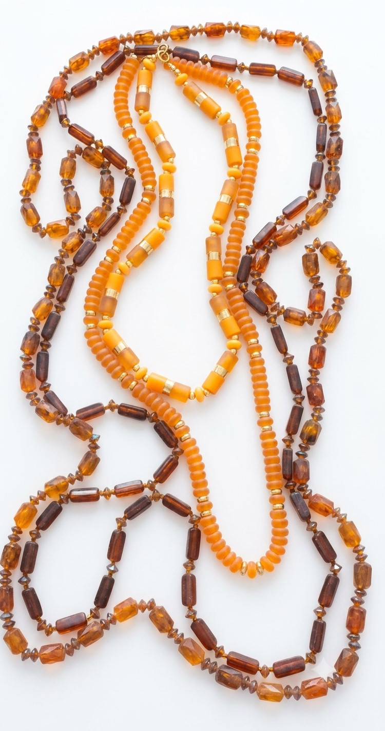 Lot of 10 Vintage Italian Plastic Bead Necklaces – Colorful Summer Jewelry Set