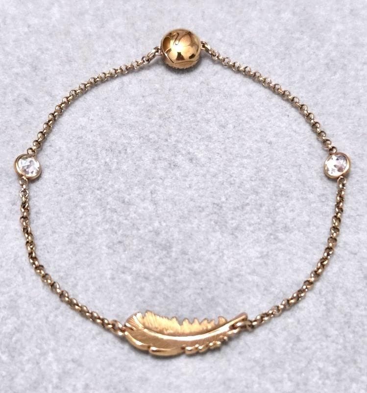Swarovski Feather Bracelet with Box, Used, 19.5cm
