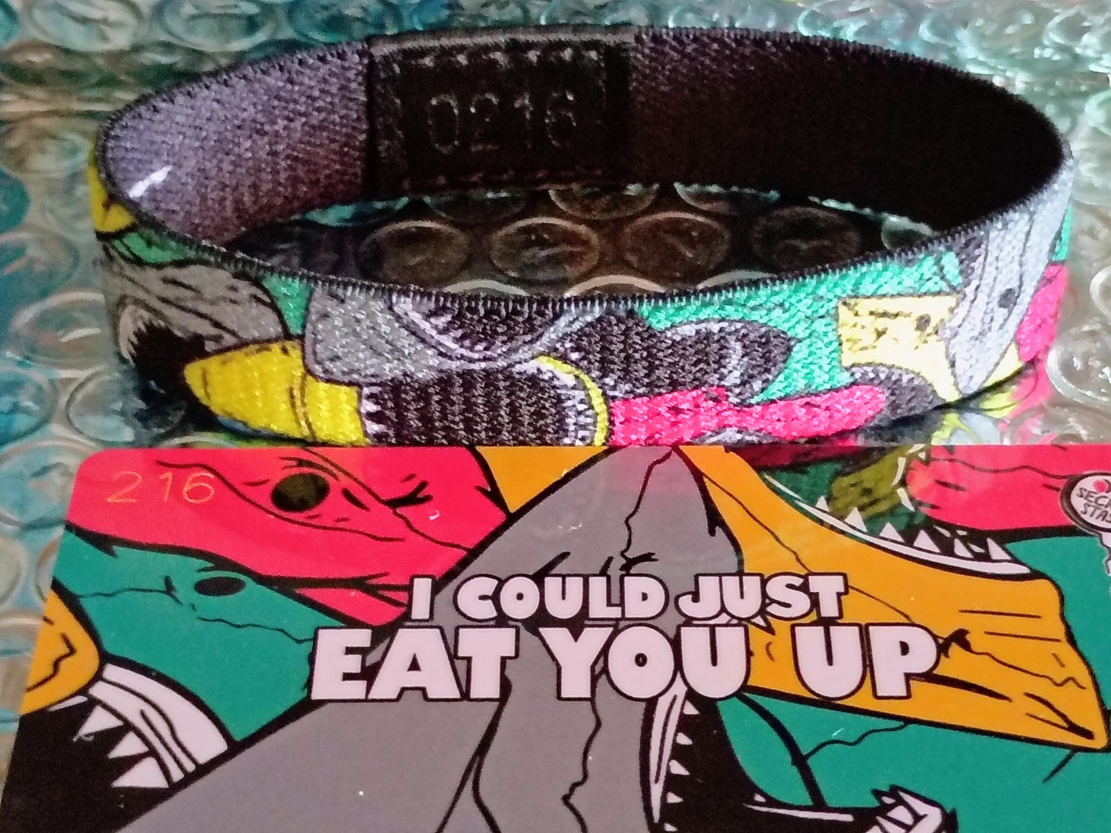 ZOX “I COULD JUST EAT YOU UP” Strap W/ Card. (Size Medium) -Silver