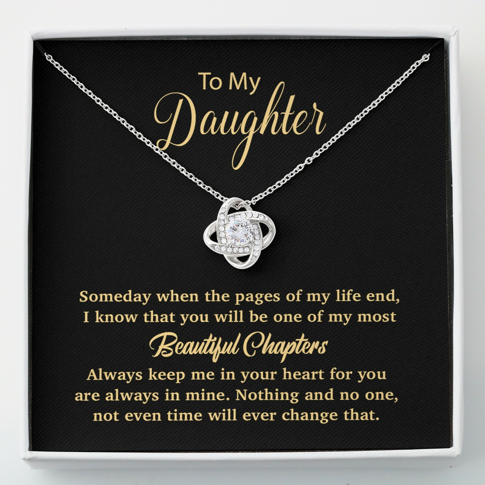 To my daughter Necklace, Gift For Daughter From Mom, Daughter Mother Necklace
