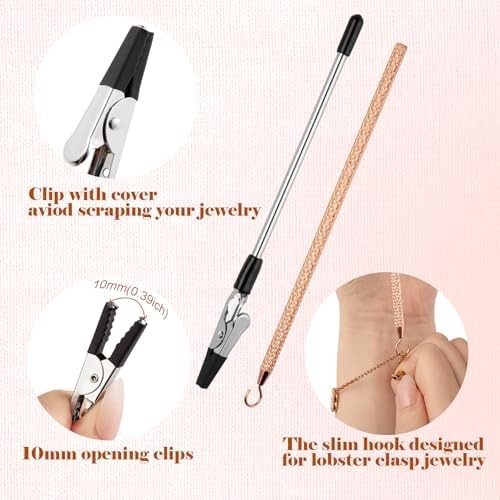 2 Pcs Bracelet Helper Tool, Portable Bracelet Helper Easy to Put on Yourself, Fa